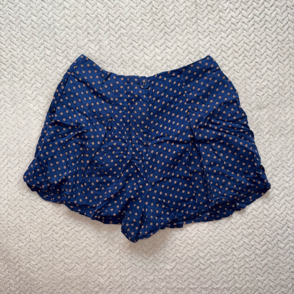 Navy Polka Dot Skort